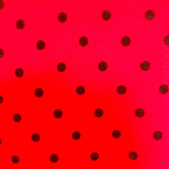 Elle Red Sweater with Black Polka Dots Size XS - Picture 9 of 10